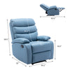 Yingj Wide Manual Standard Recliner with Thick Armrests Filled with High-Density Foam Technical Leather