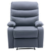 Yingj Wide Manual Standard Recliner with Thick Armrests Filled with High-Density Foam Technical Leather