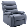 Yingj Wide Manual Standard Recliner with Thick Armrests Filled with High-Density Foam Technical Leather