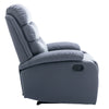 Yingj Wide Manual Standard Recliner with Thick Armrests Filled with High-Density Foam Technical Leather
