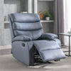 Yingj Wide Manual Standard Recliner with Thick Armrests Filled with High-Density Foam Technical Leather