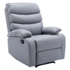 Yingj Wide Manual Standard Recliner with Thick Armrests Filled with High-Density Foam Technical Leather
