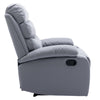 Yingj Wide Manual Standard Recliner with Thick Armrests Filled with High-Density Foam Technical Leather