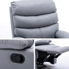 Yingj Wide Manual Standard Recliner with Thick Armrests Filled with High-Density Foam Technical Leather