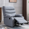 Yingj Wide Manual Standard Recliner with Thick Armrests Filled with High-Density Foam Technical Leather