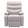 Yingj Wide Manual Standard Recliner with Thick Armrests Filled with High-Density Foam Technical Leather