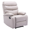 Yingj Wide Manual Standard Recliner with Thick Armrests Filled with High-Density Foam Technical Leather