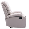 Yingj Wide Manual Standard Recliner with Thick Armrests Filled with High-Density Foam Technical Leather