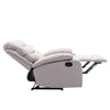 Yingj Wide Manual Standard Recliner with Thick Armrests Filled with High-Density Foam Technical Leather