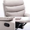 Yingj Wide Manual Standard Recliner with Thick Armrests Filled with High-Density Foam Technical Leather