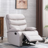 Yingj Wide Manual Standard Recliner with Thick Armrests Filled with High-Density Foam Technical Leather