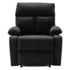Yingj Manual Standard Faux Leather Recliner with Thick Armrests