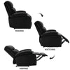 Yingj Manual Standard Faux Leather Recliner with Thick Armrests
