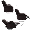 Yingj Manual Standard Faux Leather Recliner with Thick Armrests