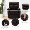 Yingj Manual Standard Faux Leather Recliner with Thick Armrests