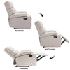 Yingj Manual Standard Faux Leather Recliner with Thick Armrests