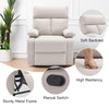 Yingj Manual Standard Faux Leather Recliner with Thick Armrests