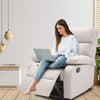 Yingj Manual Standard Faux Leather Recliner with Thick Armrests