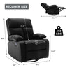 Yingj 30.2 in. W Faux Leather Upholstered Swivel and Rocking Manual Recliner
