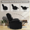 Yingj 30.2 in. W Faux Leather Upholstered Swivel and Rocking Manual Recliner