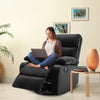 Yingj 30.2 in. W Faux Leather Upholstered Swivel and Rocking Manual Recliner