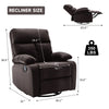 Yingj 30.2 in. W Faux Leather Upholstered Swivel and Rocking Manual Recliner