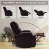 Yingj 30.2 in. W Faux Leather Upholstered Swivel and Rocking Manual Recliner