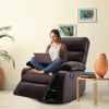 Yingj 30.2 in. W Faux Leather Upholstered Swivel and Rocking Manual Recliner