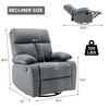 Yingj 30.2 in. W Faux Leather Upholstered Swivel and Rocking Manual Recliner