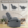 Yingj 30.2 in. W Faux Leather Upholstered Swivel and Rocking Manual Recliner