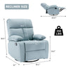 Yingj 30.2 in. W Faux Leather Upholstered Swivel and Rocking Manual Recliner