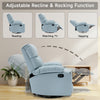 Yingj 30.2 in. W Faux Leather Upholstered Swivel and Rocking Manual Recliner