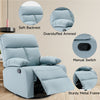 Yingj 30.2 in. W Faux Leather Upholstered Swivel and Rocking Manual Recliner