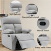 Yingj 30.2 in. W Faux Leather Upholstered Swivel and Rocking Manual Recliner