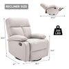Yingj 30.2 in. W Faux Leather Upholstered Swivel and Rocking Manual Recliner