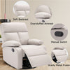 Yingj 30.2 in. W Faux Leather Upholstered Swivel and Rocking Manual Recliner