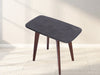 Cima 12" x 21" Rectangular Italian Marble Side Table with Legs