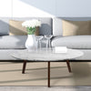 Stella 31" Round Italian Marble Coffee Table with Legs