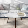 Stella 31" Round Italian Marble Coffee Table with Legs