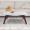 Faura 18" x 43.5" Rectangular Italian Marble Coffee Table with Legs