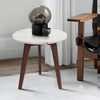 Cherie 15" Round Italian Marble Side Table with Legs