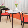 Senna 31" Square Italian Carrara White Marble Dining Table with Legs