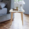 Cima 12" x 21" Rectangular Italian Marble Side Table with Legs