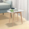 Cima 12" x 21" Rectangular Italian Marble Side Table with Legs