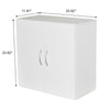 24 in. W x 12 in. D x 24 in. H Bathroom Storage Wall Cabinet in White Titanium