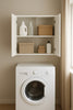 24 in. W x 12 in. D x 24 in. H Bathroom Storage Wall Cabinet in White Titanium