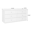 6-Drawer 47 in. Wide Chest of Drawers