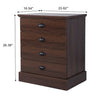 4-Drawer Wood Nightstand