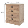4-Drawer Wood Nightstand