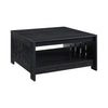 31.5 in. Farmhouse Square Coffee Table with Open Storage for Living Room